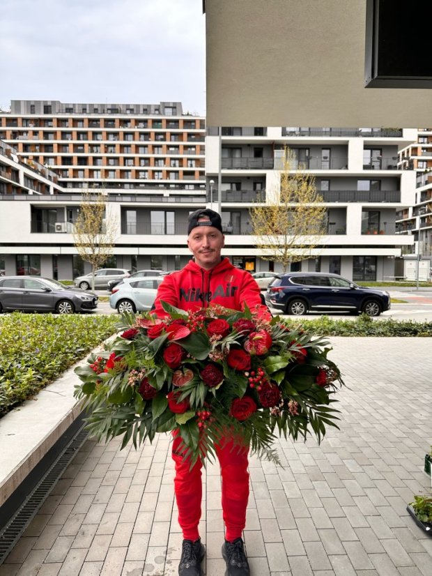 Smútočný aranžmán vypichovaný - Láska