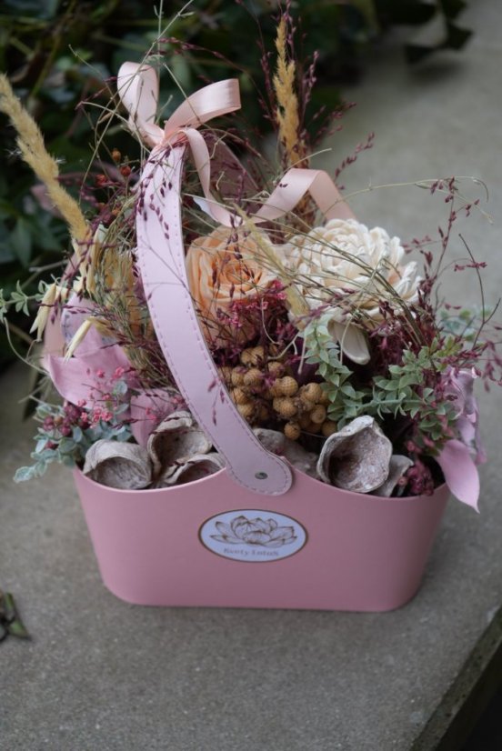 Luxury Edition - veľký stabilizovaný kvetinový box - Apricot